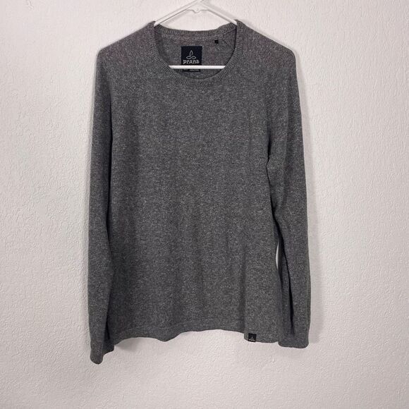 Prana Grey Crewneck Pullover Sweater - Picture 1 of 7